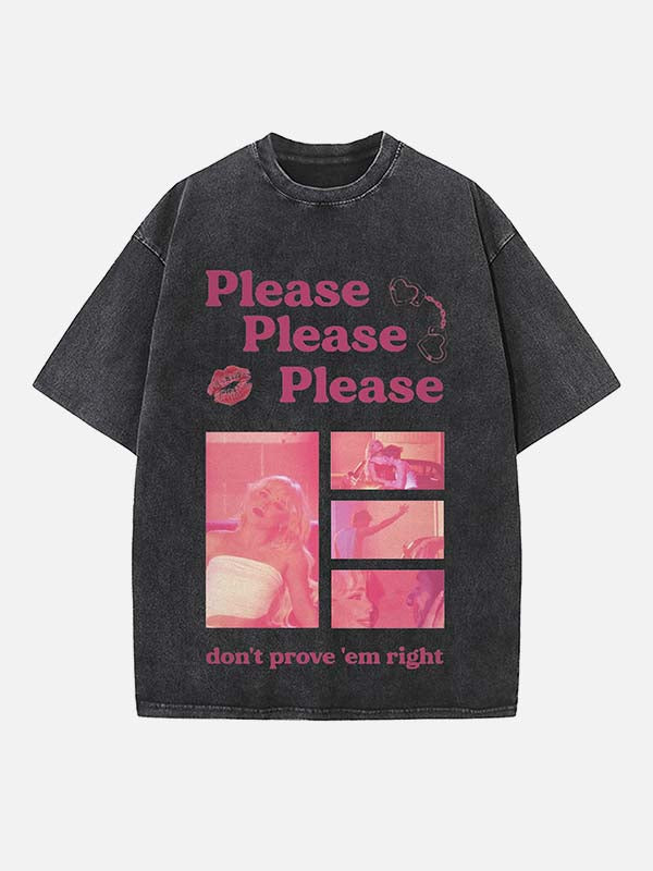 Sabrina Carpenter Print Round Neck T-shirt