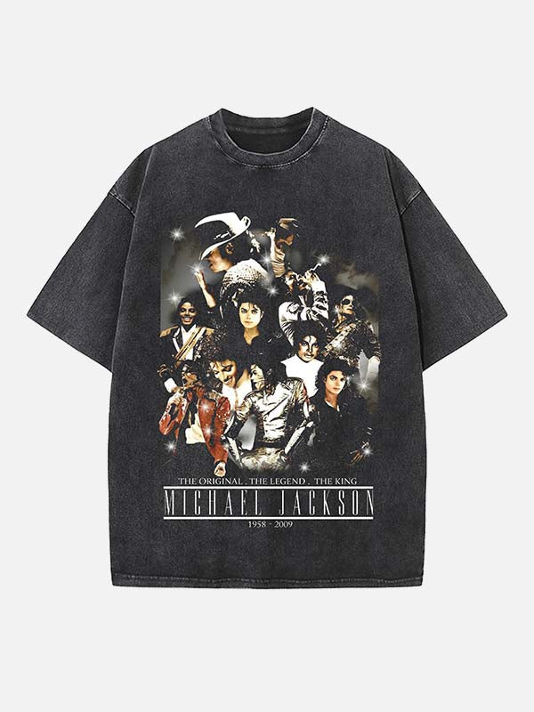 Michael Jackson Print Round Neck T-shirt