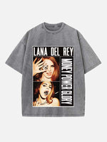 Lana Del Rey Print Round Neck T-shirt