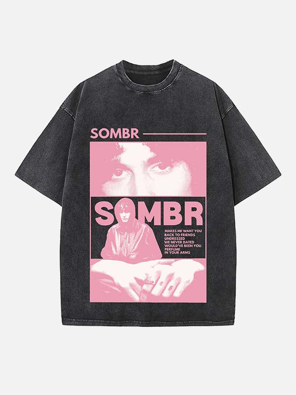 Sombr Print Round Neck T-shirt