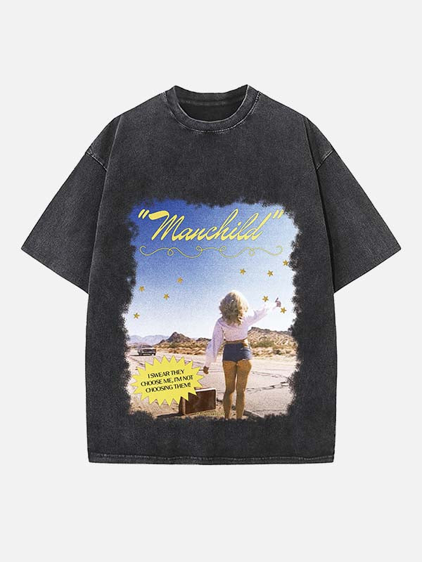 Sabrina Carpenter Print Round Neck T-shirt