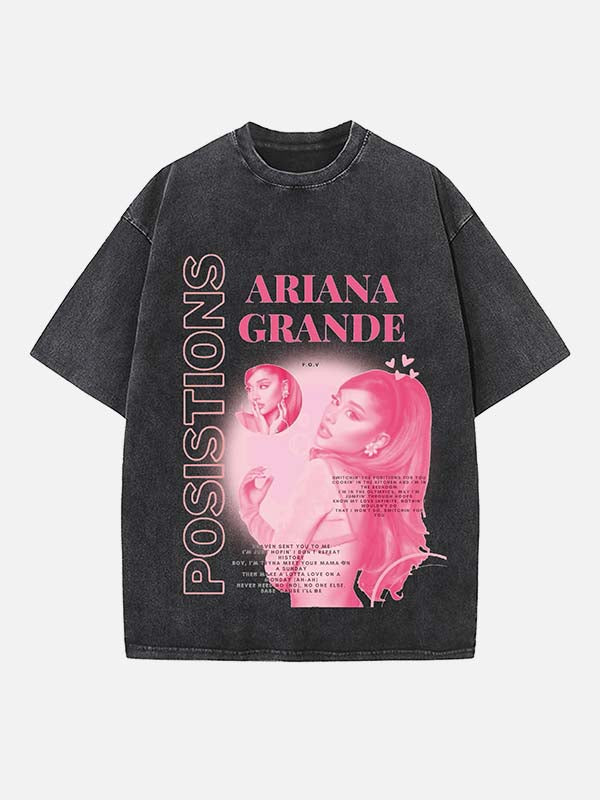 Ariana Grande Print Round Neck T-shirt