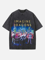 Imagine Dragons Print Round Neck T-shirt