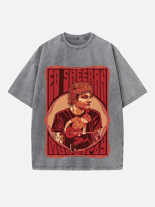 Ed Sheeran Print Round Neck T-shirt