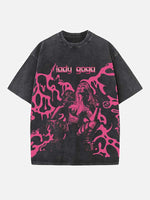 Lady Gaga Print Round Neck T-shirt