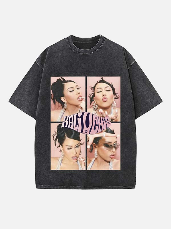 Kali Uchis Print Round Neck T-shirt