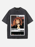Mariah Carey Print Round Neck T-shirt
