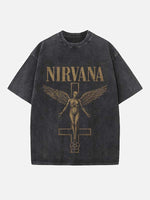 NIRVANA Print Round Neck T-shirt