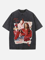 Dua Lipa Print Round Neck T-shirt