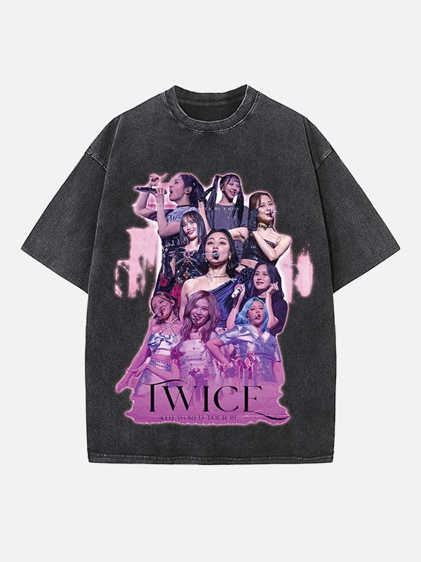 TWICE Print Round Neck T-shirt