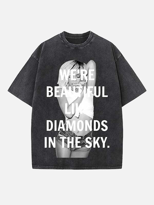 Rihanna Print Round Neck T-shirt