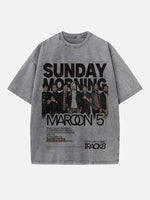 Maroon 5 Print Round Neck T-shirt