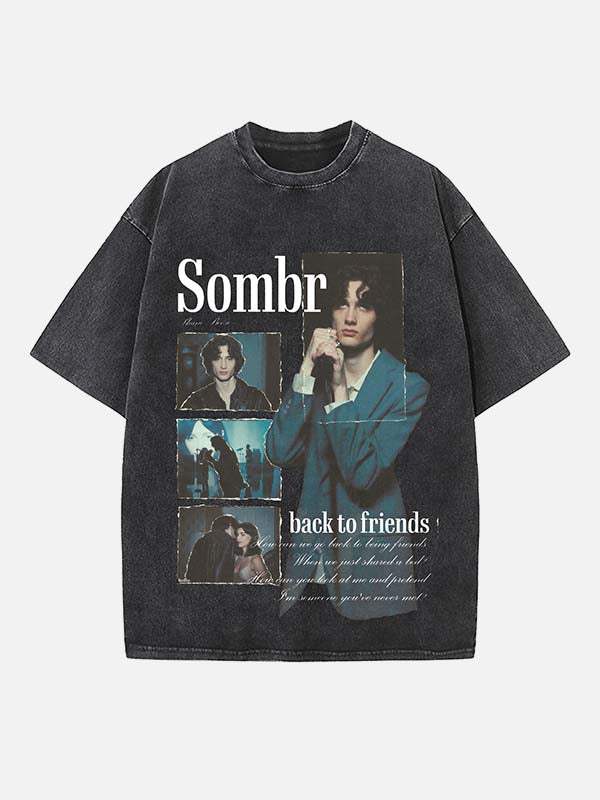 Sombr Print Round Neck T-shirt