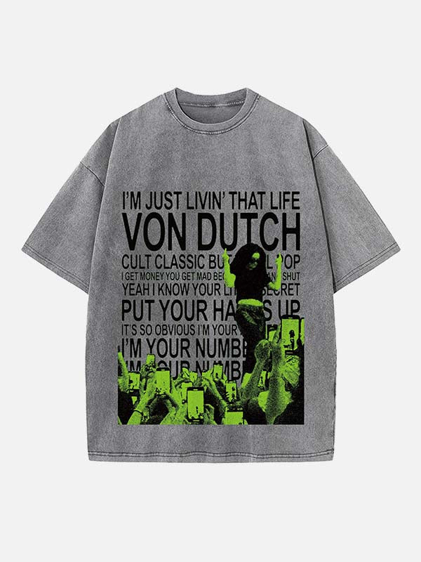 Charli xcx Print Round Neck T-shirt