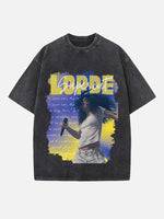 Lorde Print Round Neck T-shirt