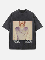 Taylor Swift Print Round Neck T-shirt