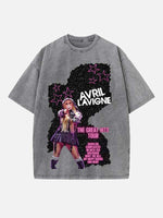 Avril Lavigne Print Round Neck T-shirt