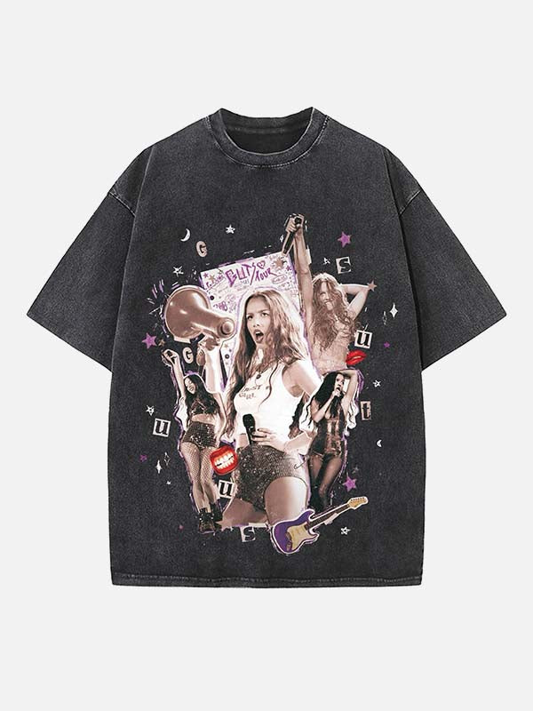 Olivia Rodrigo Print Round Neck T-shirt