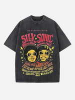 Bruno Mars Print Round Neck T-shirt