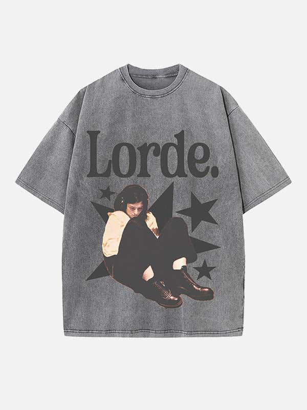 Lorde Print Round Neck T-shirt