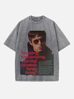 Oasis Print Round Neck T-shirt