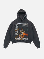 Tate McRae Print Slant Pockets Hoodie
