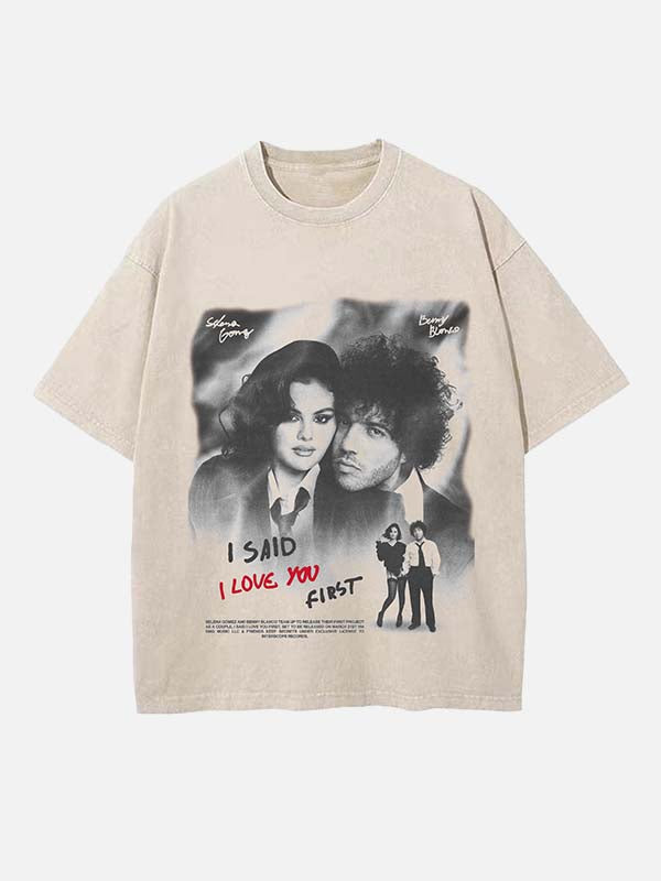 Selena Gomez Print Round Neck T-shirt
