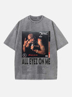 2Pac Print Round Neck T-shirt