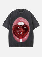 Miley Cyrus Print Round Neck T-shirt