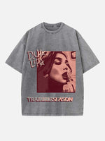 Dua Lipa Print Round Neck T-shirt