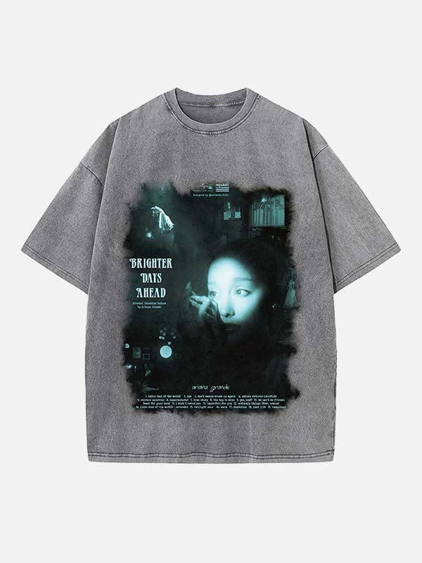 Ariana Grande Print Round Neck T-shirt