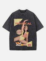 Dua Lipa Print Round Neck T-shirt