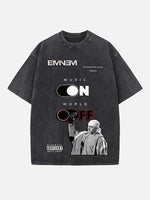 Eminem Print Round Neck T-shirt
