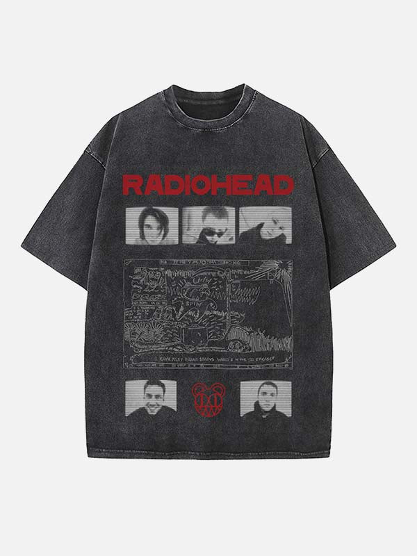 Radiohead Print Round Neck T-shirt