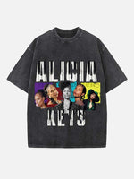 Alicia Keys Print Round Neck T-shirt