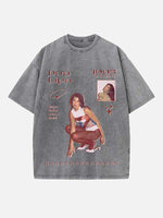 Dua Lipa Print Round Neck T-shirt