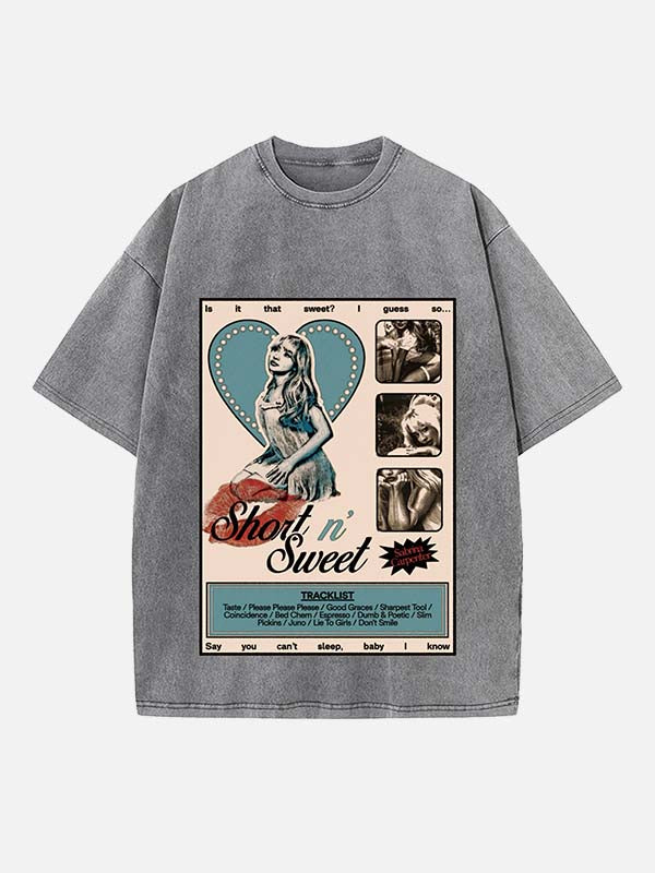 Sabrina Carpenter Print Round Neck T-shirt