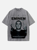Eminem Print Round Neck T-shirt