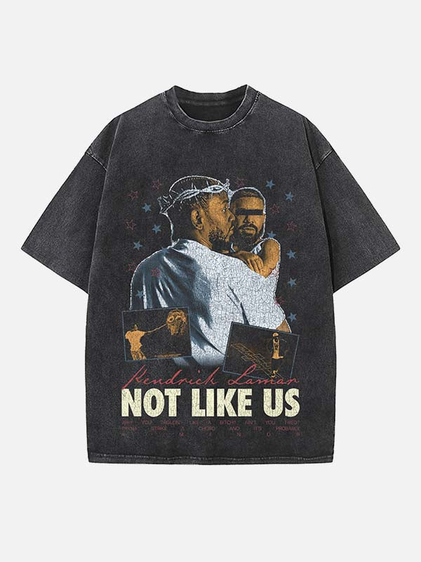 Kendrick Lamar Print Round Neck T-shirt