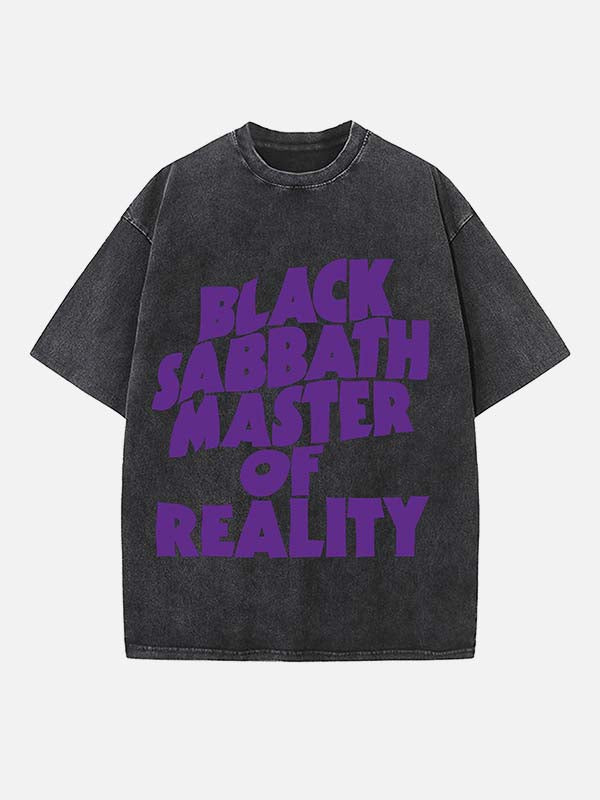 Black Sabbath Print Round Neck T-shirt