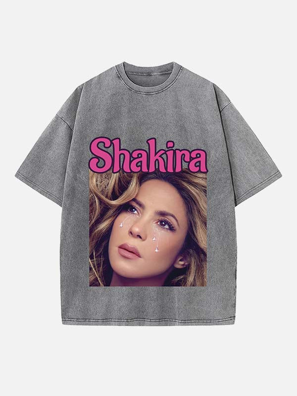 Shakira Print Round Neck T-shirt