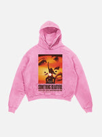 Miley Cyrus Print Slant Pockets Hoodie