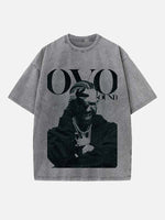 Drake Print Round Neck T-shirt