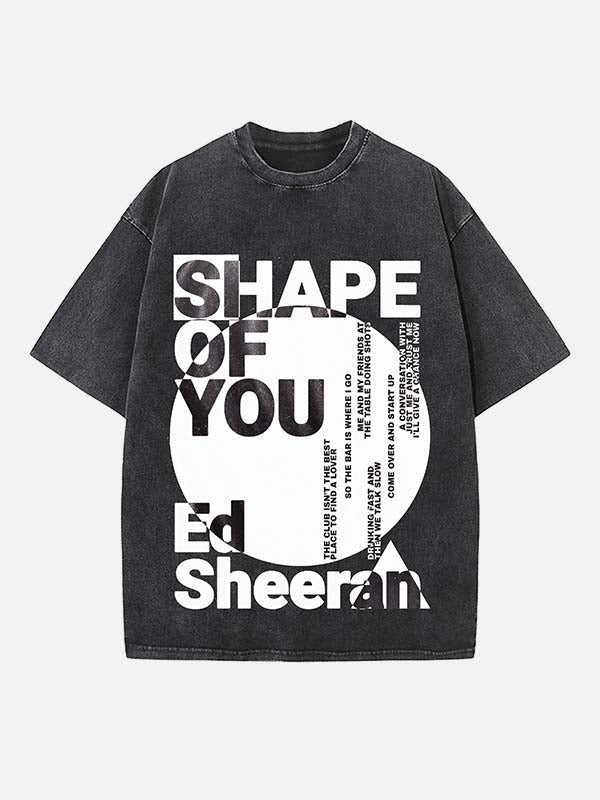 Ed Sheeran Print Round Neck T-shirt