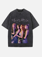 BLACKPINK Print Round Neck T-shirt