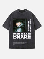 Drake Print Round Neck T-shirt