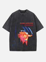 Black Sabbath Print Round Neck T-shirt