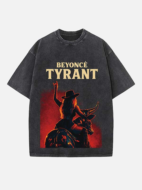 Beyoncé Print Round Neck T-shirt