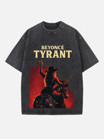 Beyoncé Print Round Neck T-shirt