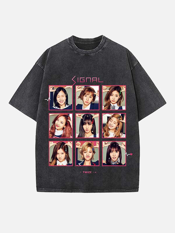 TWICE Print Round Neck T-shirt